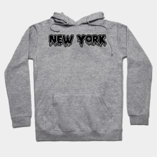 New York Black Drippyy Hoodie